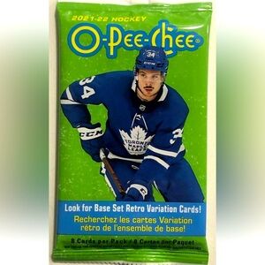 2021/22 O-Pee-Chee Auston Matthews Sealed Hockey Card Pack